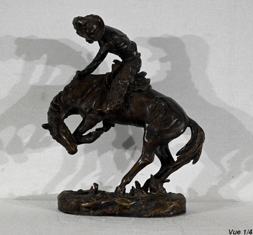 Bronze « Le Cheval Cabrant » – Début XXe-photo-4