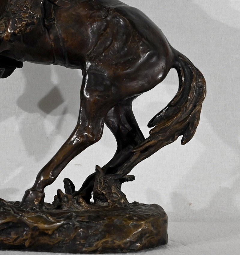 Bronze « Le Cheval Cabrant » – Début XXe-photo-4