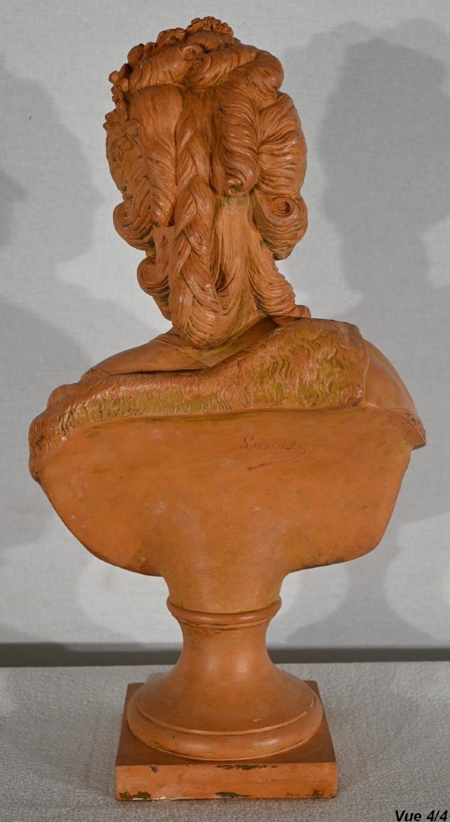 Bust Of Marie-antoinette In Terracotta, After F. Lecomte - 1920-photo-8