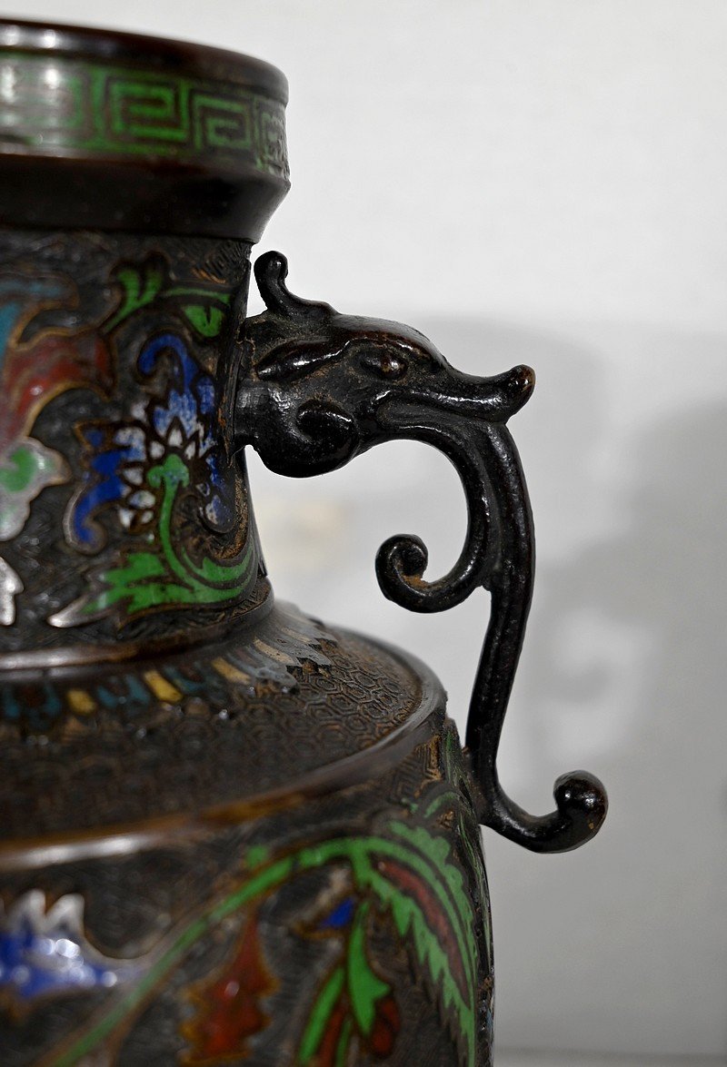 Pair Of Bronze Vases, China - Late Nineteenth-photo-2