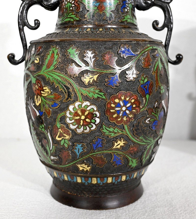Pair Of Bronze Vases, China - Late Nineteenth-photo-3