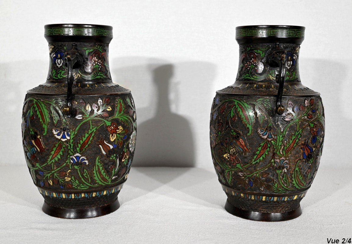 Pair Of Bronze Vases, China - Late Nineteenth-photo-5