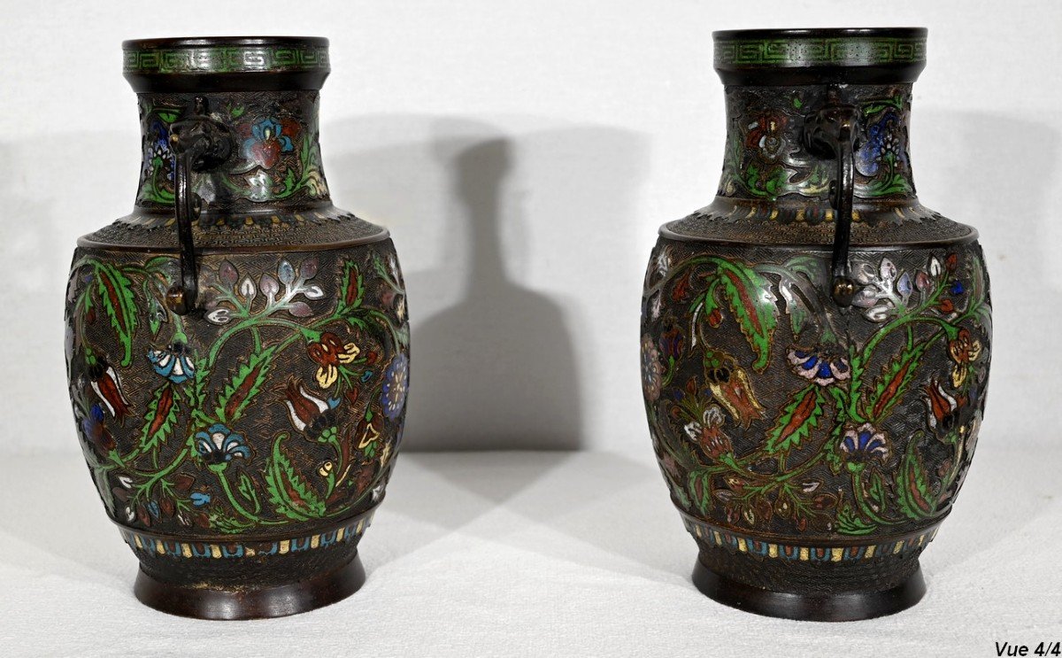 Pair Of Bronze Vases, China - Late Nineteenth-photo-7