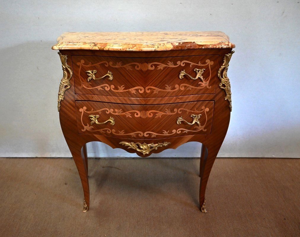 Mahogany Commode, Transition Style Louis XIV / Louis XV - Early 20th Century