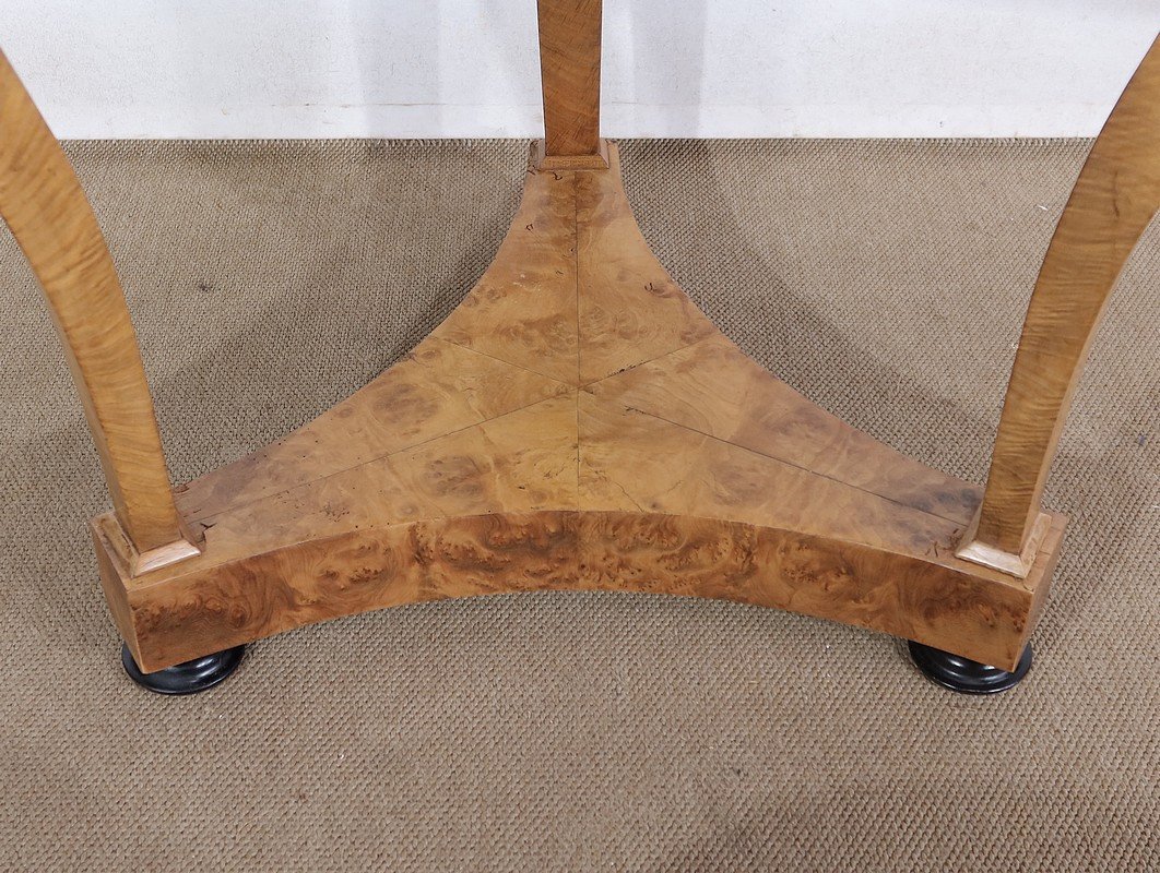 Pedestal Table In Walnut And Marble, Restoration Period - Early Nineteenth-photo-7