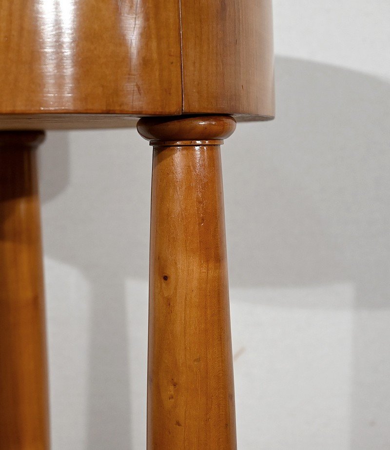 Pair Of Small Pedestals In Cherry, Empire Style - Mid Twentieth-photo-8