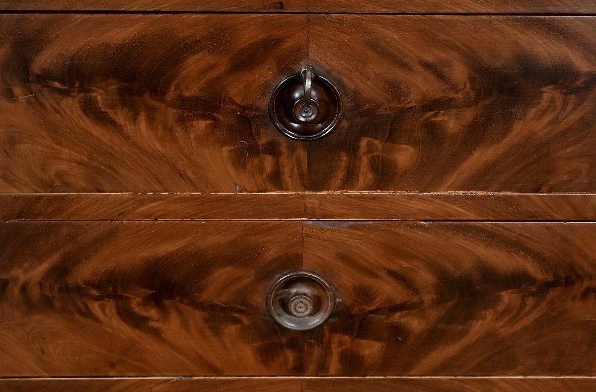 Small Chest Of Drawers In Burl Mahogany - Late Nineteenth-photo-3