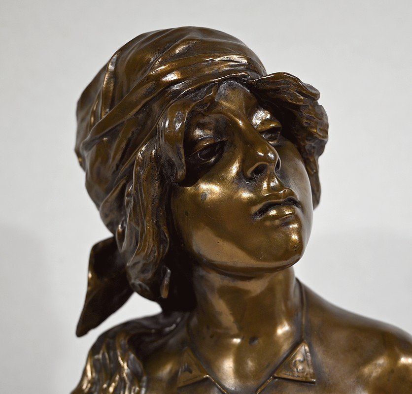 Important “saida” Bronze By E. Villanis – Early 20th Century-photo-6