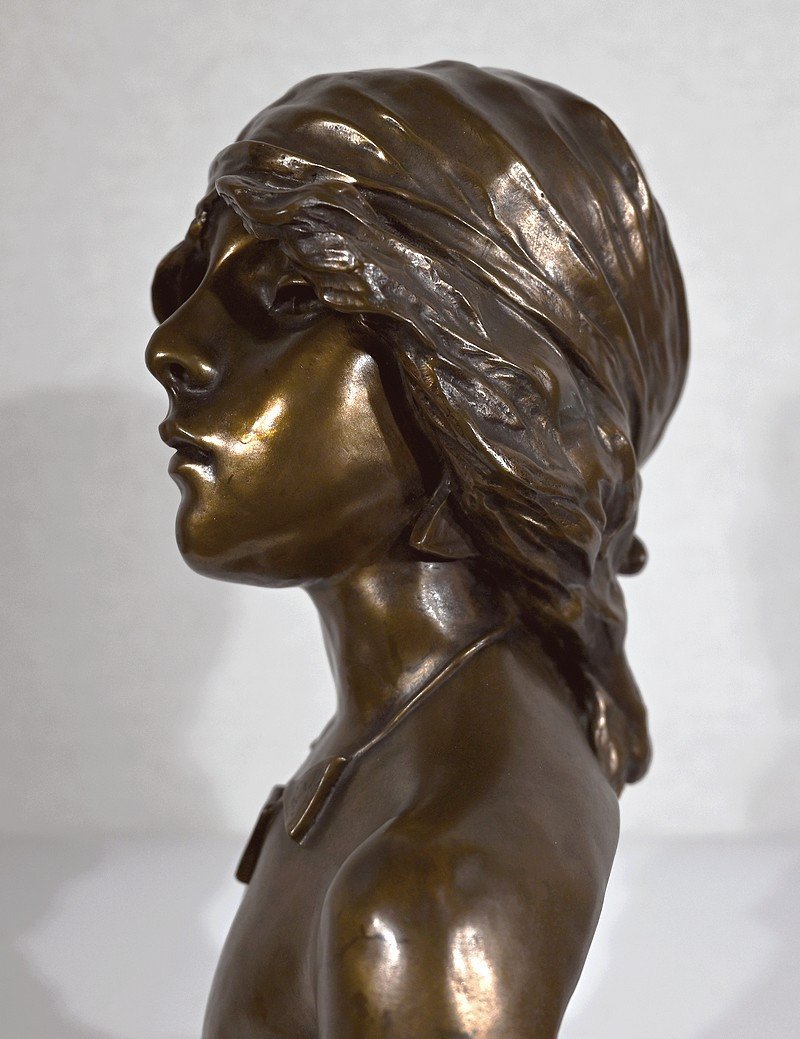 Important “saida” Bronze By E. Villanis – Early 20th Century-photo-8