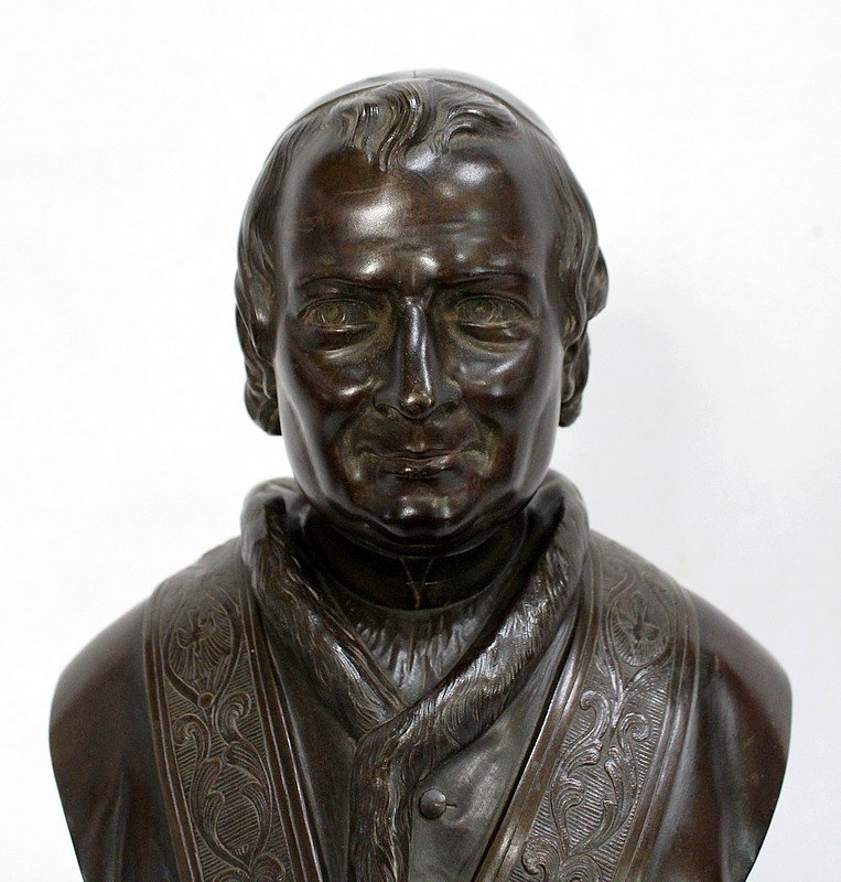 Bronze Bust Of Pope Pius IX - 2nd Half Of The Nineteenth-photo-2