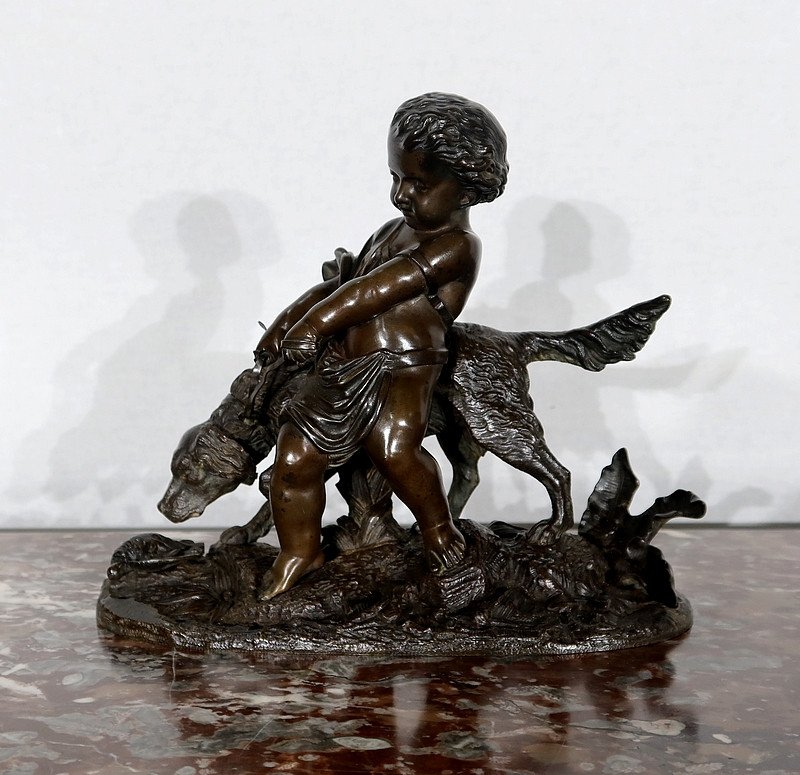 LEGRAND Ernest : JEANNE D'ARC À CHEVAL, BRONZE PATINÉ, début 20