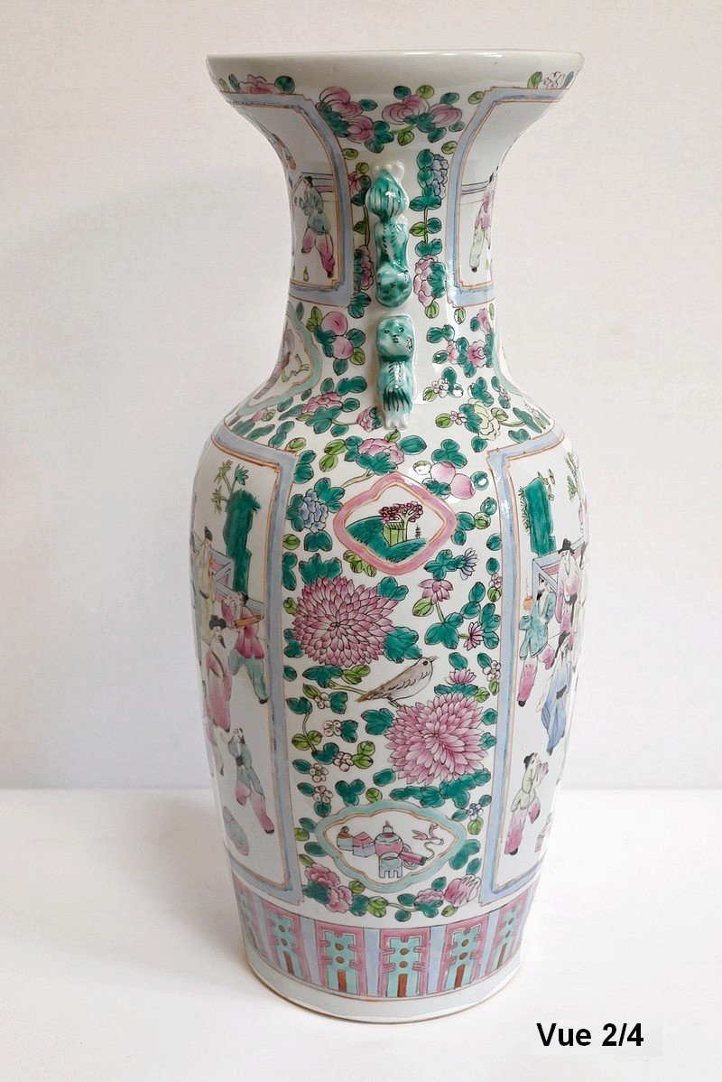 Important Vase En Porcelaine, Chine – XXe-photo-5