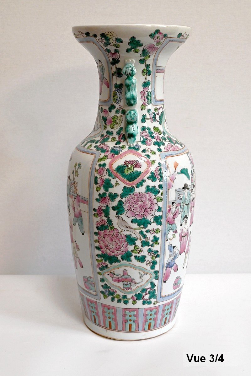 Important Vase En Porcelaine, Chine – XXe-photo-7