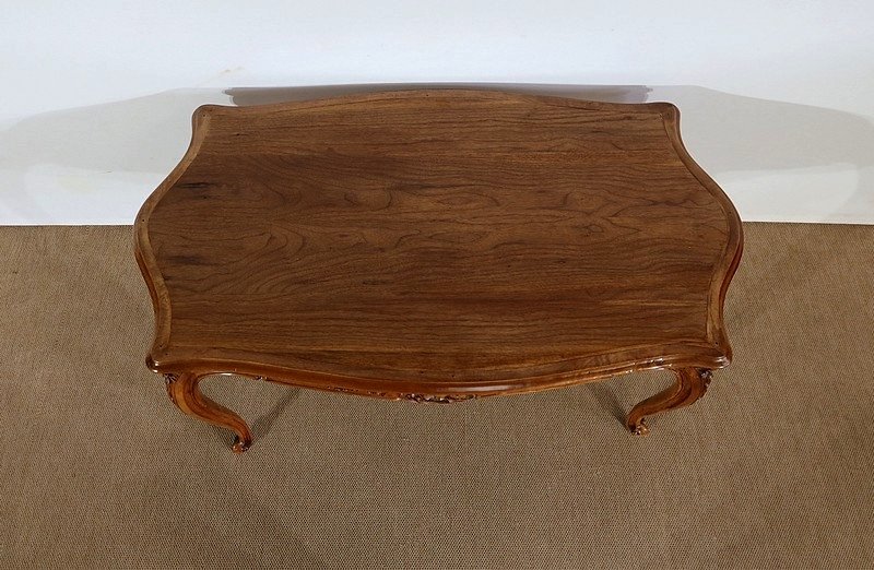 Living Room Table In Solid Walnut, Louis XV Taste - Early Twentieth-photo-4