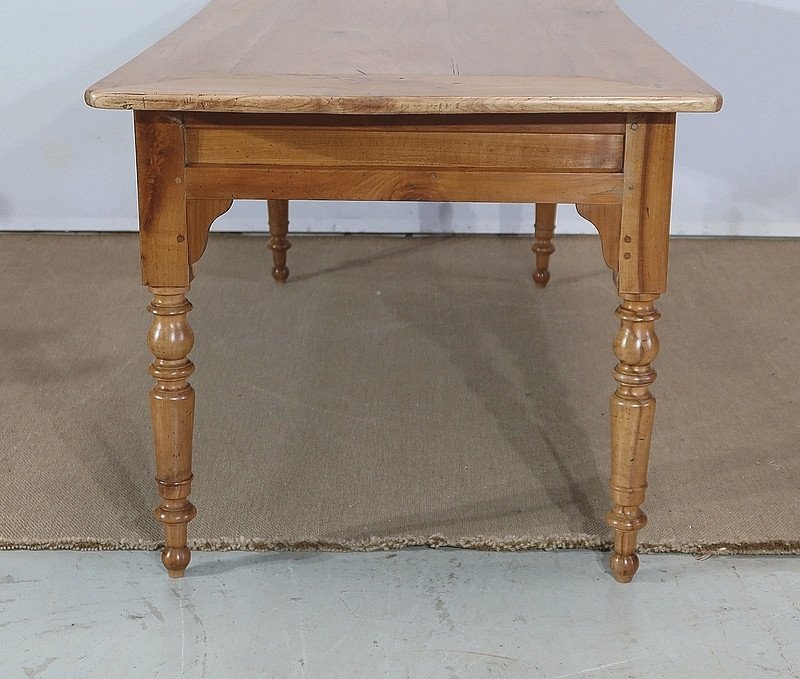 Farmhouse Table In Solid Cherry - 2nd Half Of The Nineteenth-photo-7