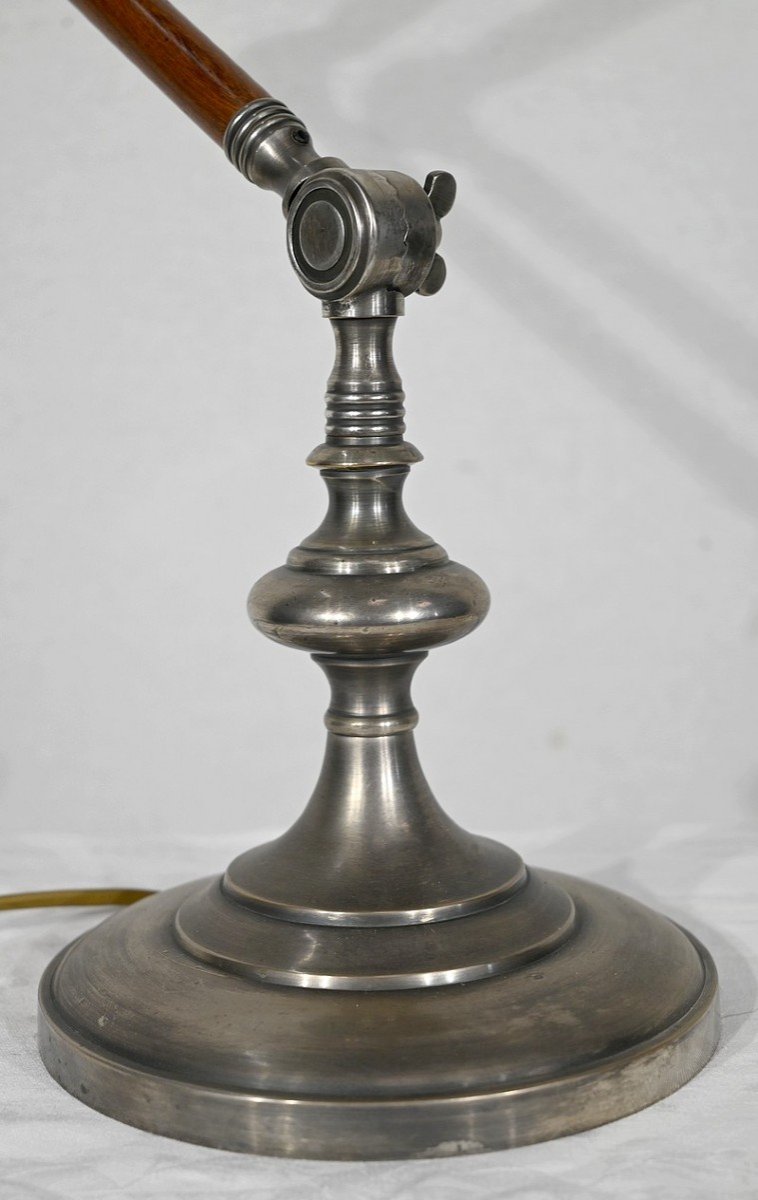 Lampe à Bras Articulé En Métal Et Bois – 1920-photo-5