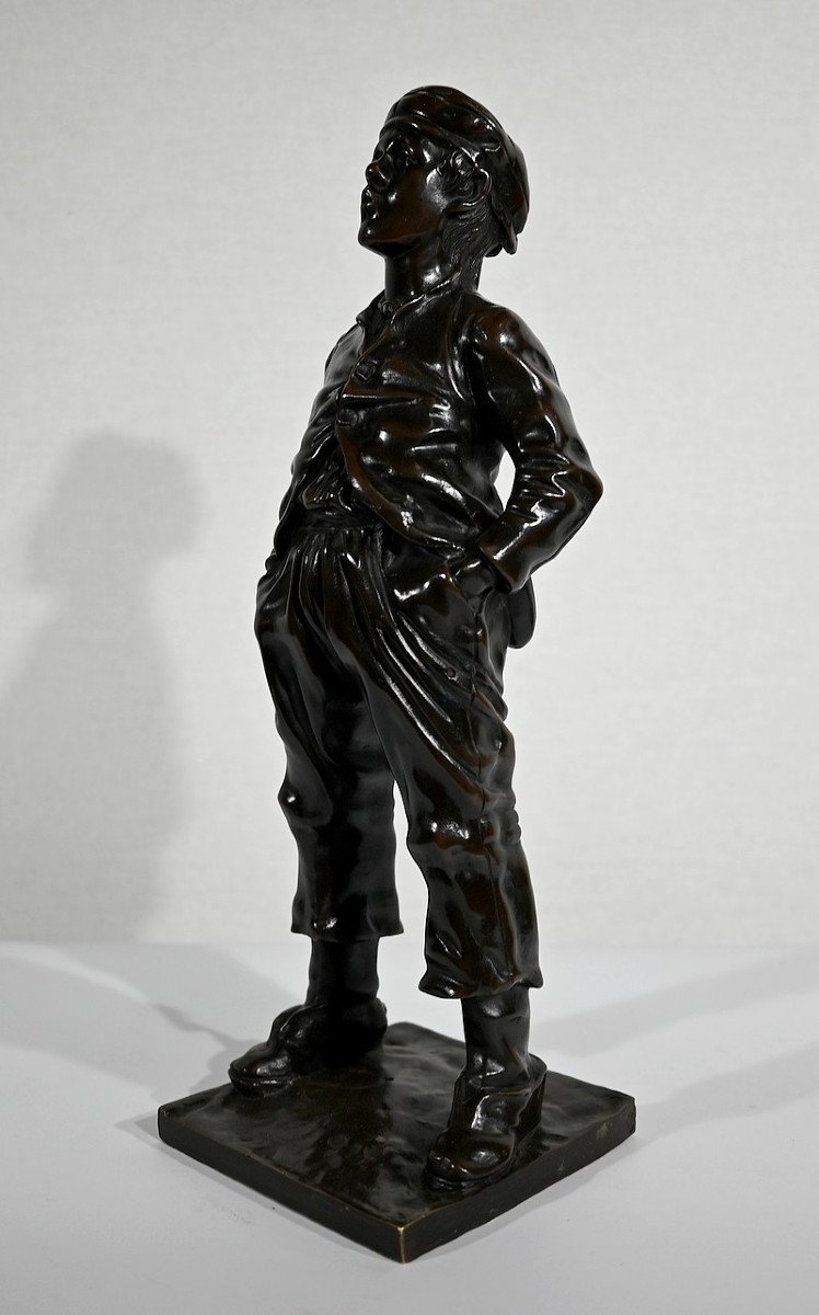 Bronze “the Whistler” After H. Hertzberg – Late 19th Century-photo-2