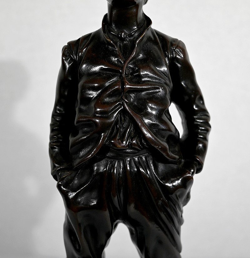 Bronze “the Whistler” After H. Hertzberg – Late 19th Century-photo-7