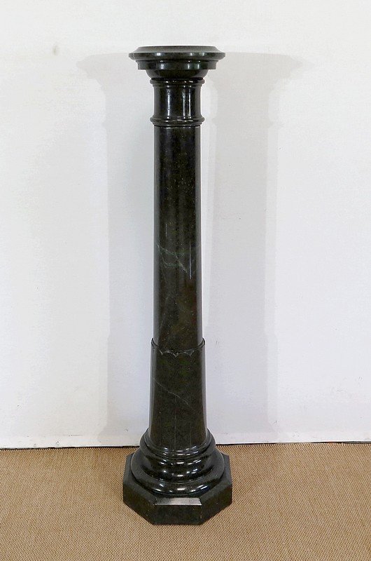 Column With Turntable In Sea Green Marble - 2nd Half Nineteenth-photo-3