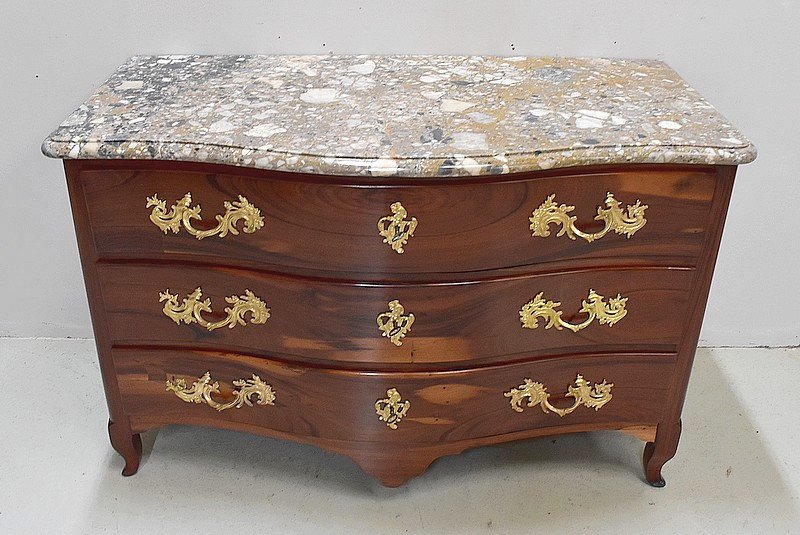 Nantes Chest Of Drawers In Solid Amaranth Wood, Louis XV Period - 1770