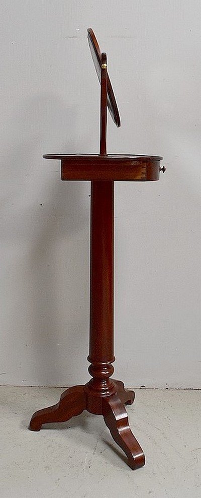 Barbière In Solid Mahogany From Cuba, Restoration Period - 1st Part Of The Nineteenth-photo-2