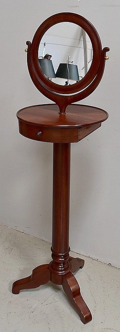 Barbière In Solid Mahogany From Cuba, Restoration Period - 1st Part Of The Nineteenth