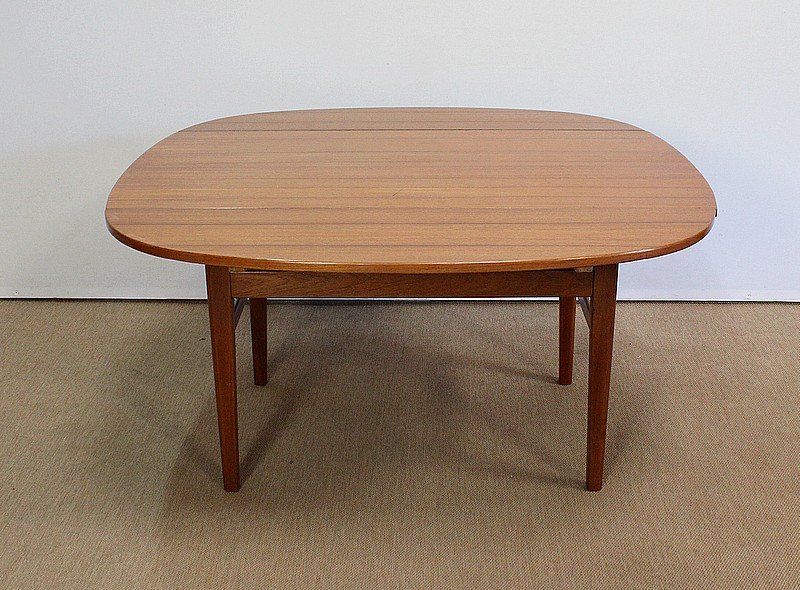 Scandinavian Teak System Table, -photo-4