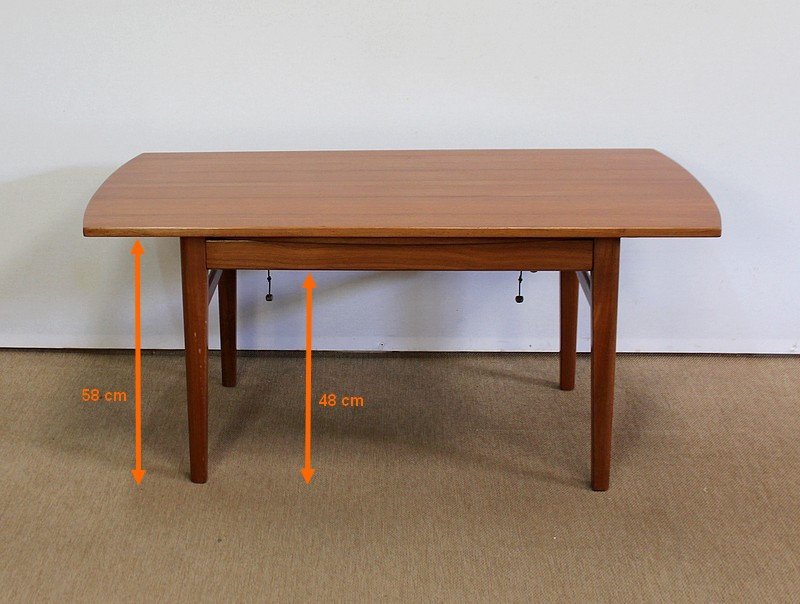 Scandinavian Teak System Table, -photo-3