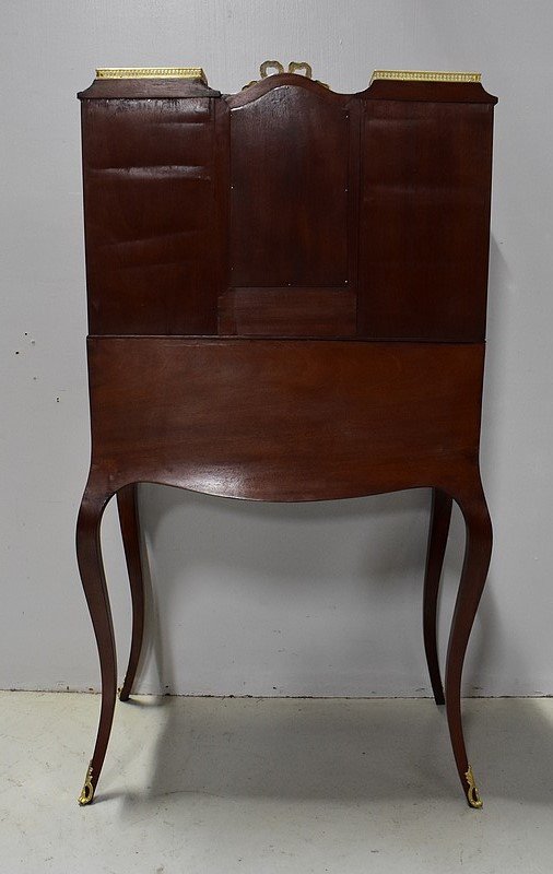 Small Secretaire Bonheur Du Jour, In Rio Rosewood Veneer, Napoleon III Period - Nineteenth-photo-7