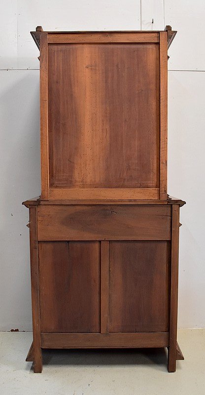 Small Buffet Two Bodies In Solid Walnut - 1900s-photo-8