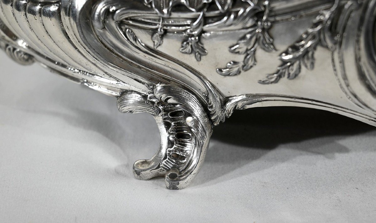 Planter In Silver Bronze, Louis XV Style - 2nd Half Nineteenth-photo-5