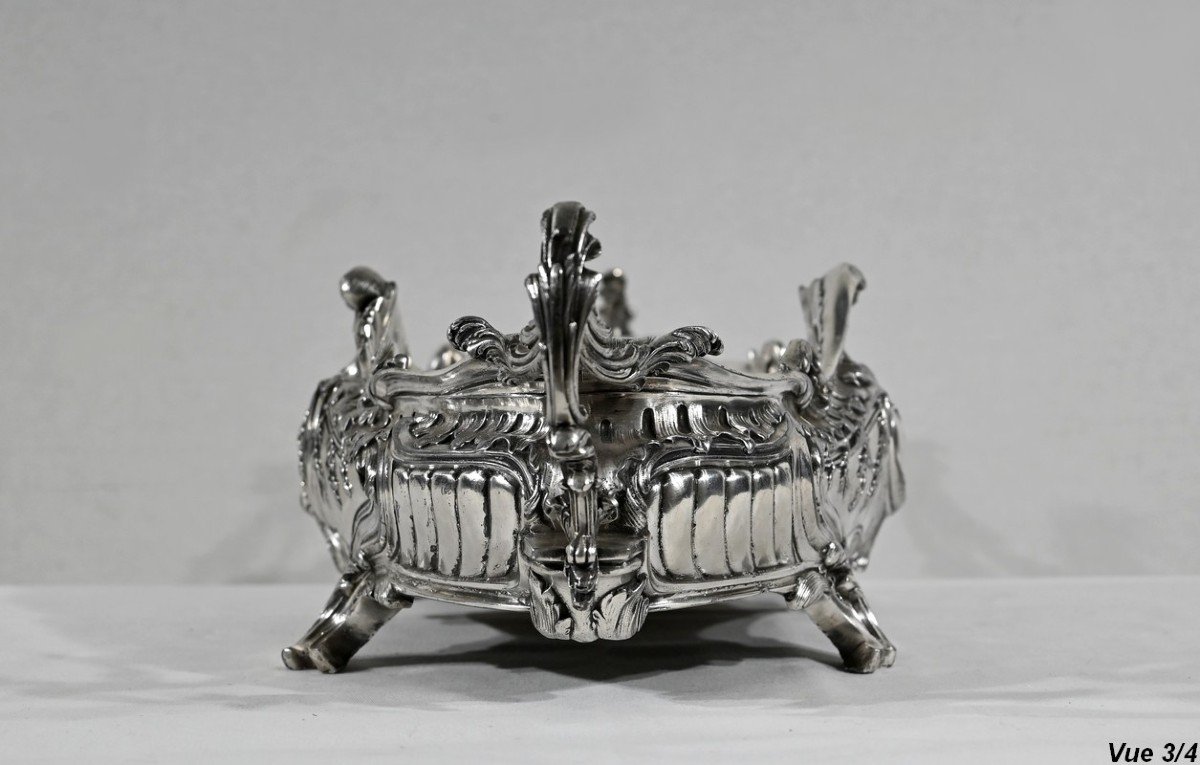 Planter In Silver Bronze, Louis XV Style - 2nd Half Nineteenth-photo-8