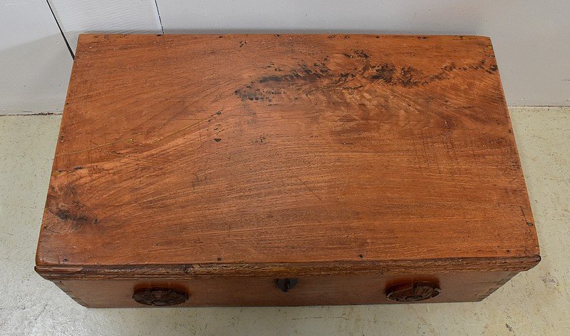 Chest In Solid Ash And Iron Handles - Mid Nineteenth-photo-4