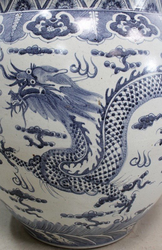 Large Ceramic Potiche. With Oriental Decorations, Origin China - XXth-photo-4