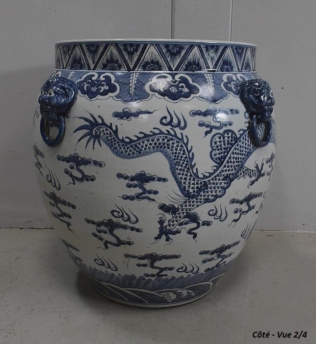 Large Ceramic Potiche. With Oriental Decorations, Origin China - XXth-photo-4