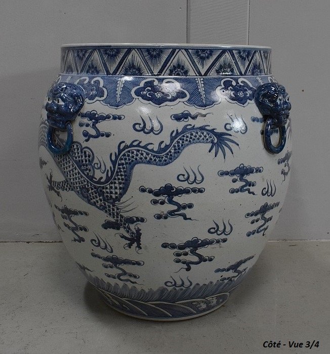 Large Ceramic Potiche. With Oriental Decorations, Origin China - XXth-photo-5