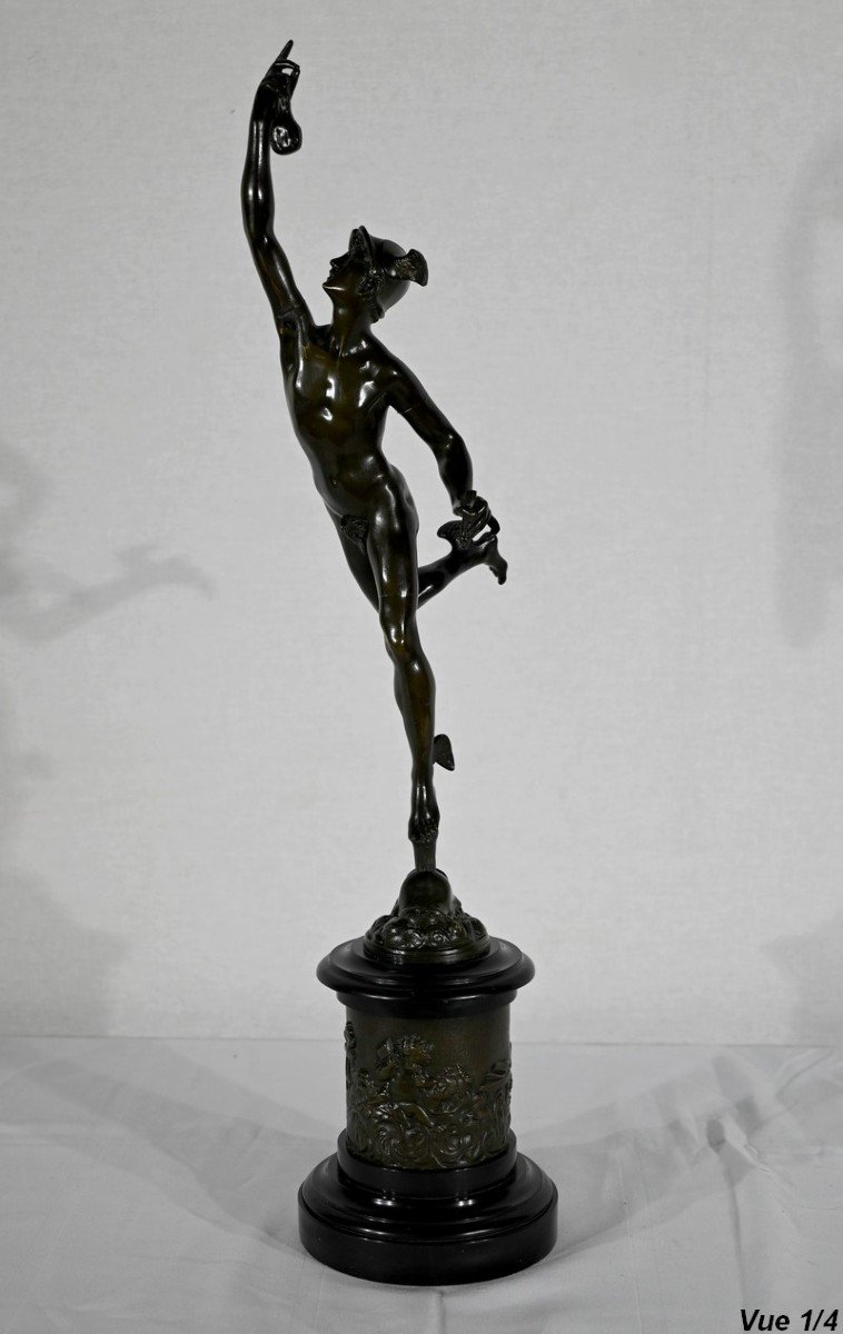 Bronze « Mercure Volant », D’après J. De Bologne – Fin XIXe-photo-4