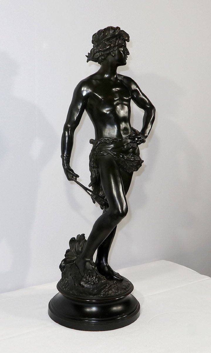 Important Bronze “david”, By A. Gaudez – Late 19th Century-photo-2