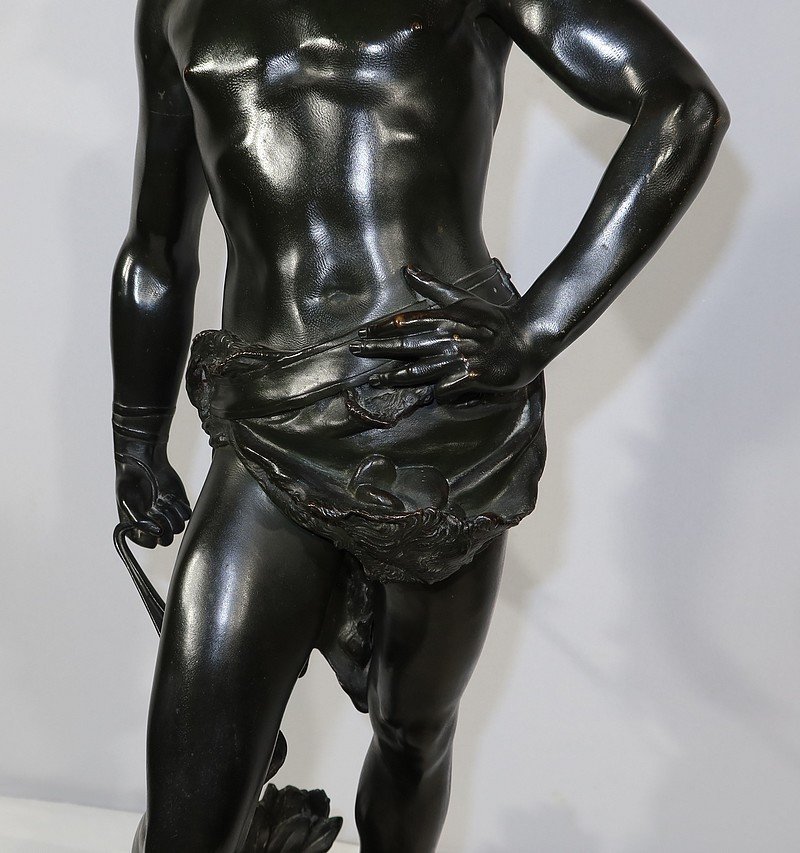 Important Bronze “david”, By A. Gaudez – Late 19th Century-photo-2