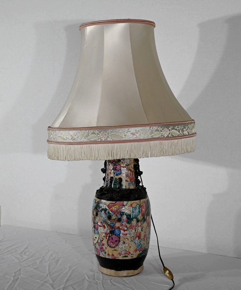 Nanjing Porcelain Lamp, China - Late 19th Century-photo-2