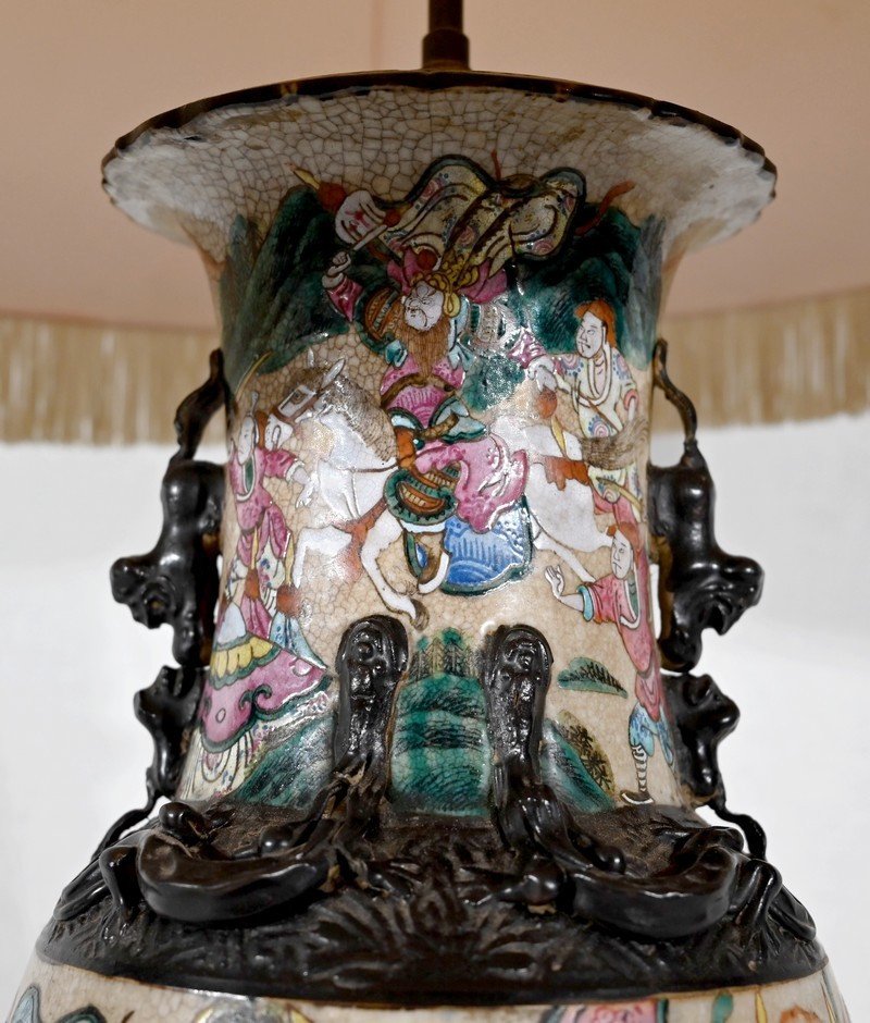 Nanjing Porcelain Lamp, China - Late 19th Century-photo-1