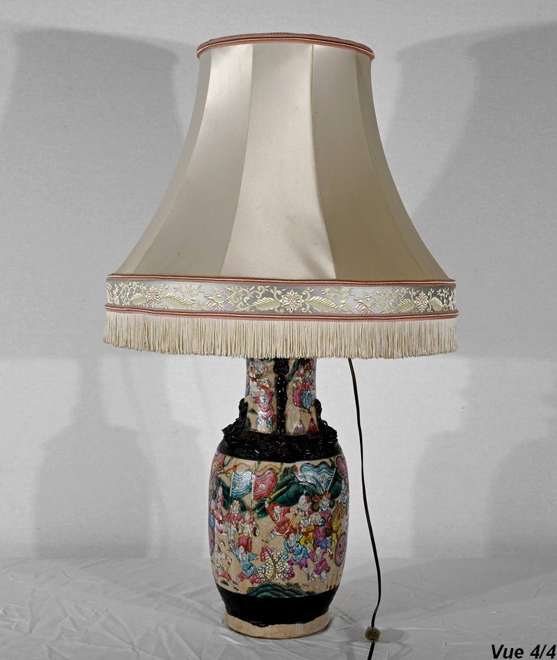 Nanjing Porcelain Lamp, China - Late 19th Century-photo-4