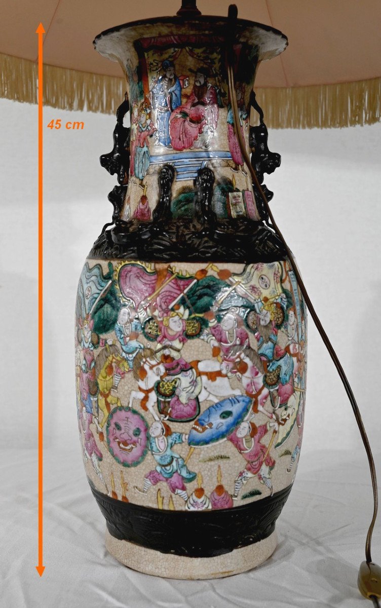 Nanjing Porcelain Lamp, China - Late 19th Century-photo-7