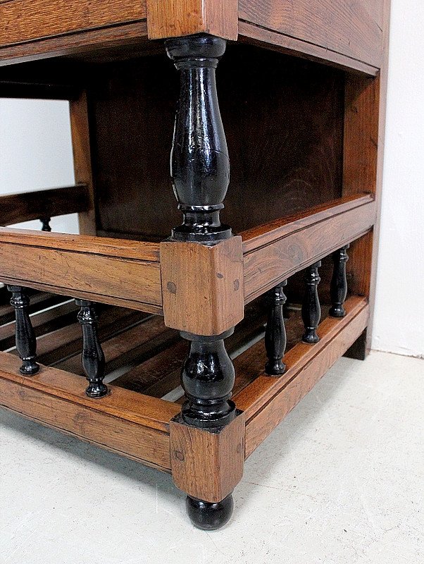 Pantry Drainer In Solid Chestnut - Mid-19th Century-photo-4