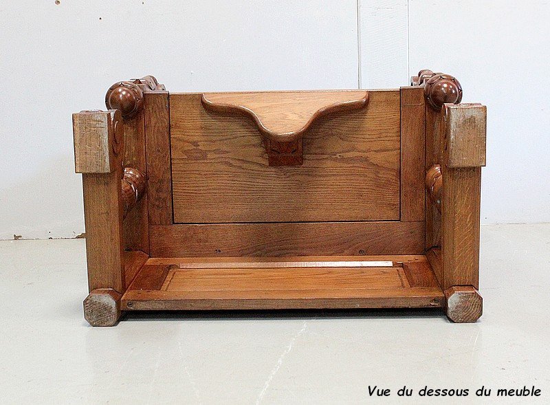 Church Stall In Solid Oak - Early Twentieth-photo-8