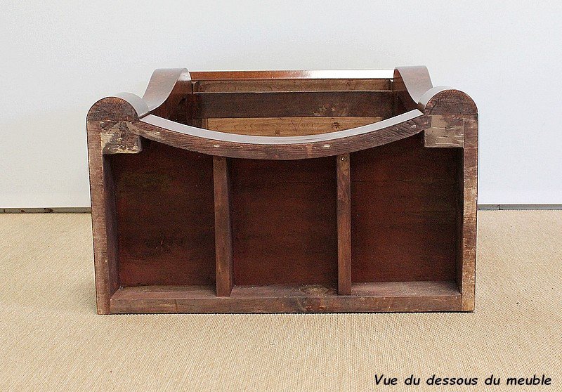 Small Console In Mahogany Burl Veneer From Cuba, Restoration Period - Early 19th Century-photo-8