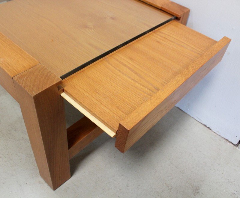 System Living Room Table In Solid Ash – 1970-photo-3