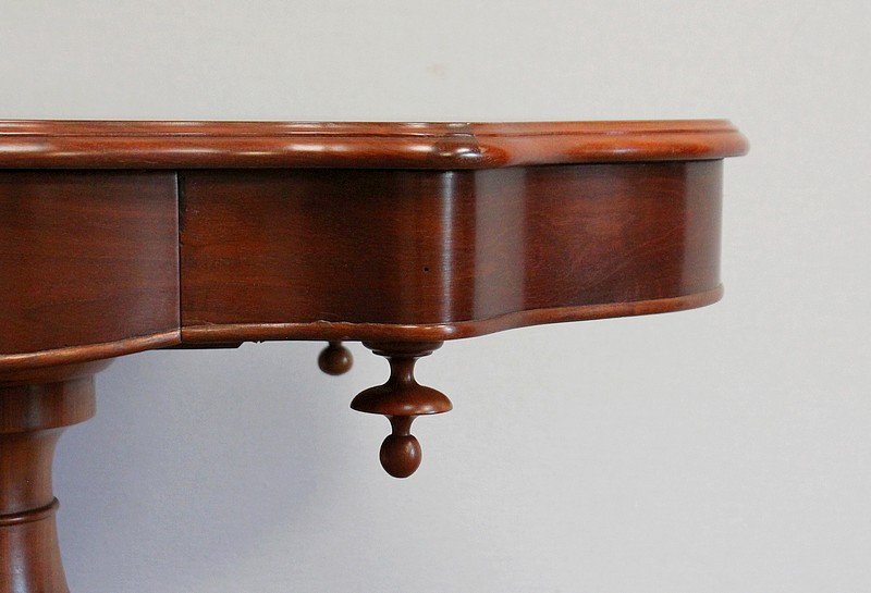 Small Mahogany Violin Pedestal Table - 2nd Half Nineteenth-photo-1