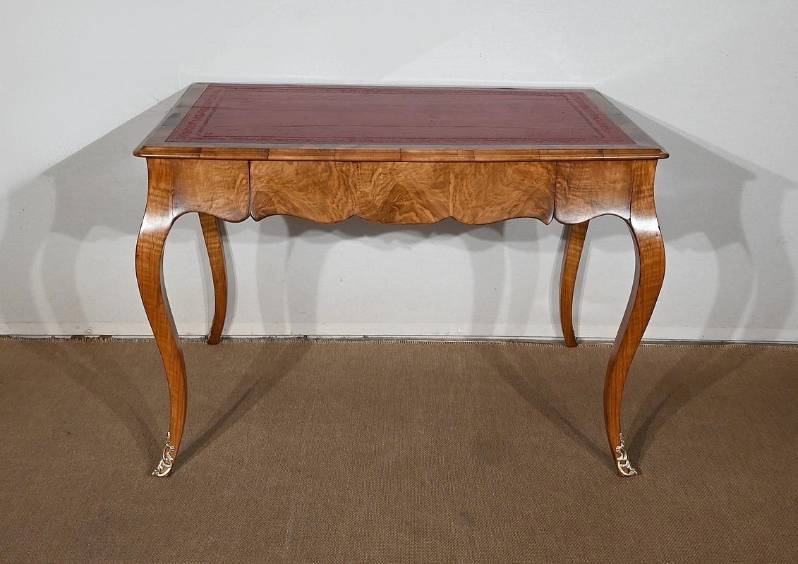 Walnut Desk Table, Louis XV Style - Mid-19th Century-photo-2