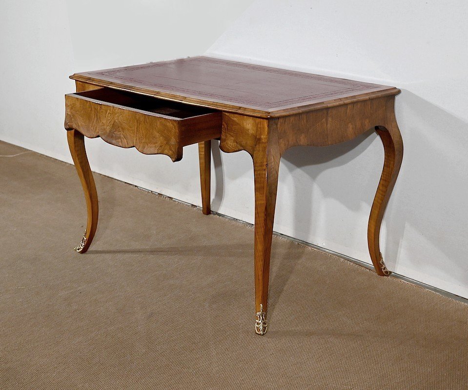 Walnut Desk Table, Louis XV Style - Mid-19th Century-photo-7